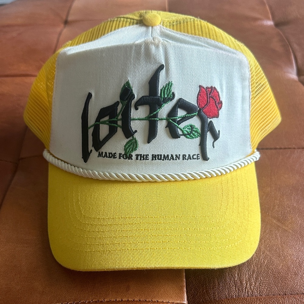 Yellow and White Trucker Hat
